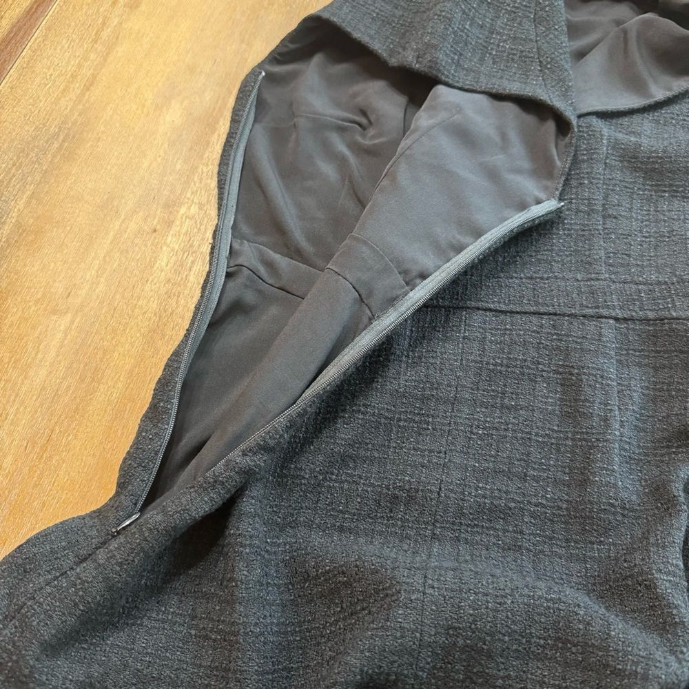 Sandro Paris Black Tweed Dress Gold Buttons Cap Sleeve Size 34/ US 2 NWT - Picture 10 of 16